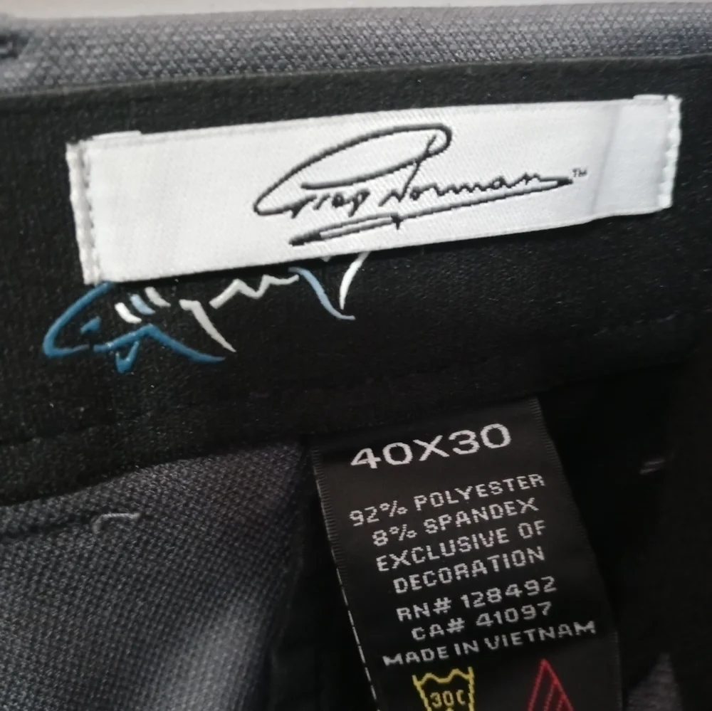 GREG NORMAN COLLECTION GRAY STRETCH DRESS PANTS 40X30